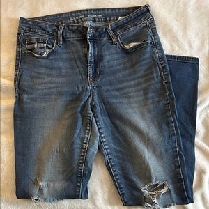 Old Navy Blue Distressed Jeans
